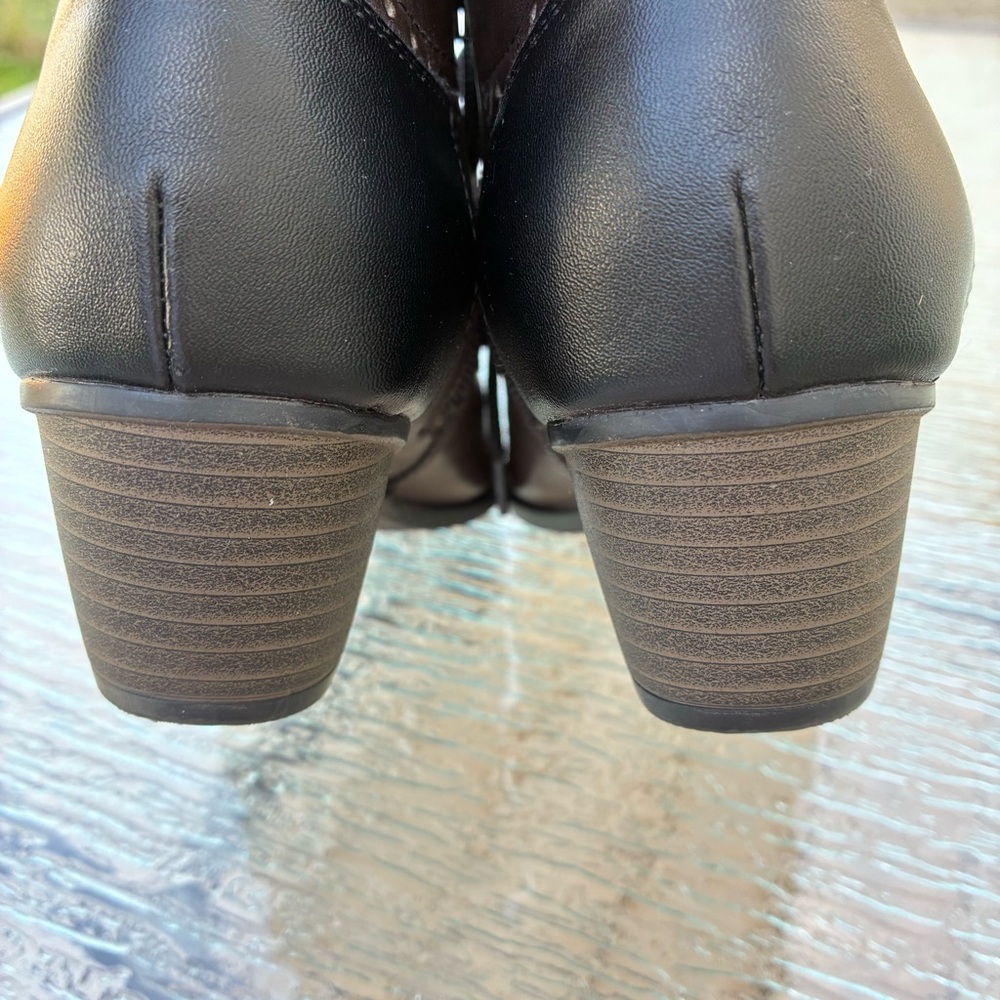 New Remonte Rieker Women’s Wingtip Leather Lace/Side Zip Ankle Bootie - Picture 5 of 13